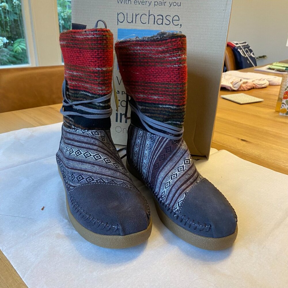 TOMS Nepal Boot - Mixed Woven - Women's Size 6 NWT - Picture 6 of 10